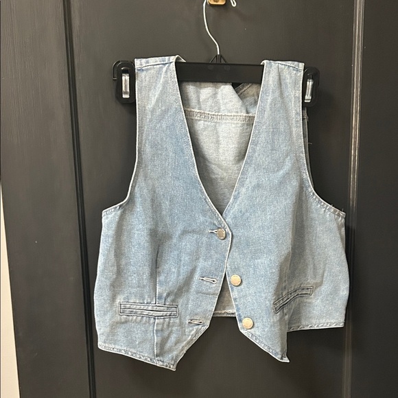 SHEIN Jackets & Blazers - Light Blue Denim Vest